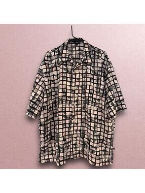 Stacy Adams Men Shirt XL Short Sleeve Button Down